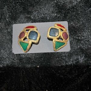 80s vintage chunky earrings